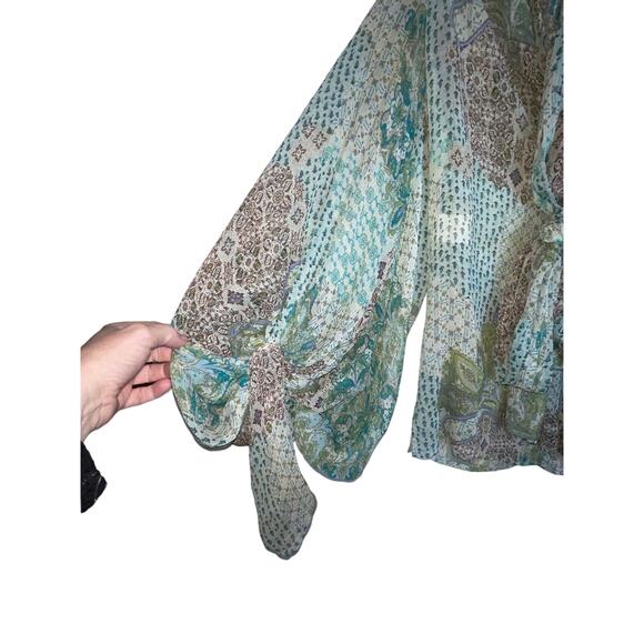 GORGEOUS LBK‎ Loubarok Blouse - Made in France - Size L - Incredible Sleeves - Picture 7 of 14